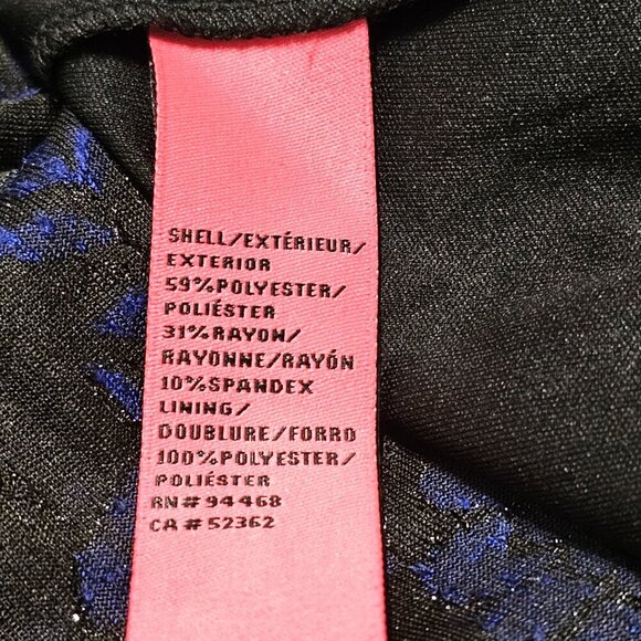 Betsey Johnson Burnout Fit & Flare Dress Women Size 10 Black Blue - Picture 16 of 16